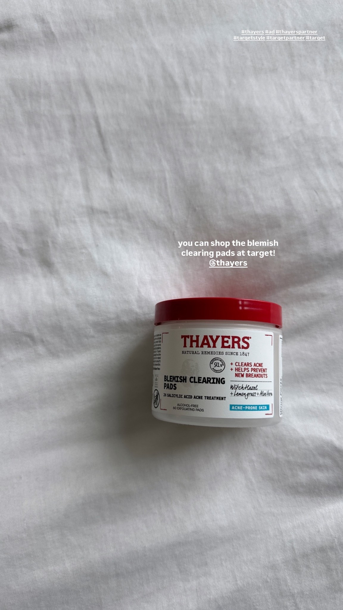 #ad with working out, I always wanna make sure that I prevent any new breakouts especially on my chest and shoulders so I love using the @thayers blemish clearing pads! they’re available at @target #targetpartner #target #thayerspartner @shop.ltk #liketkit 
•
•
•
#skincare #acneproneskin #acnefreeskin #skincaretips