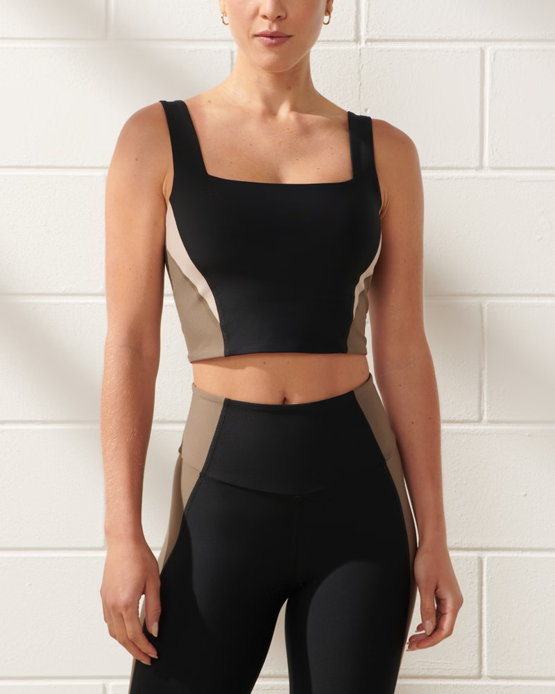 YPB sculptLUX Squareneck Slim Tank | Abercrombie & Fitch (US)