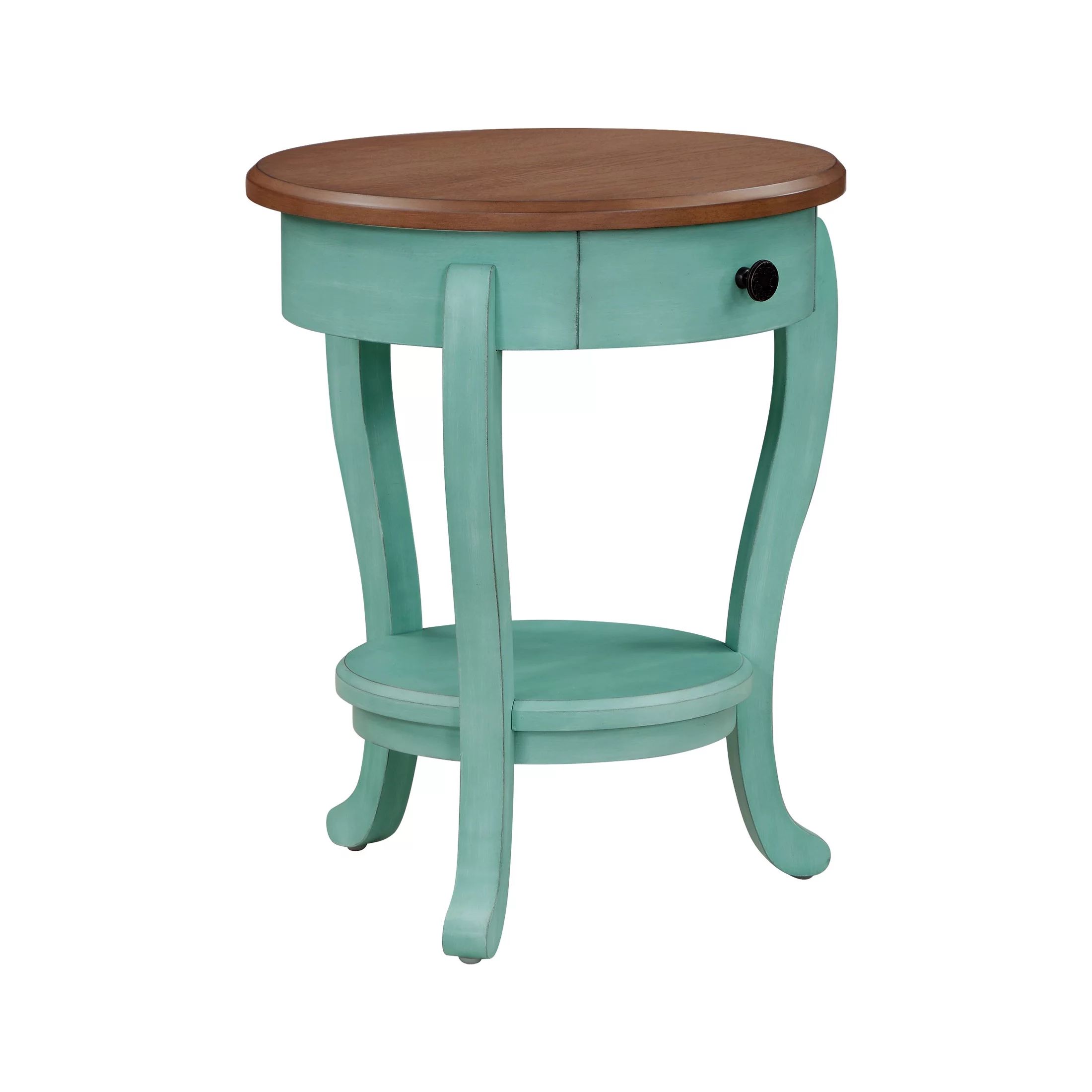 The Pioneer Woman Helen End Table Made With Solid Wood Frame, Teal | Walmart (US)
