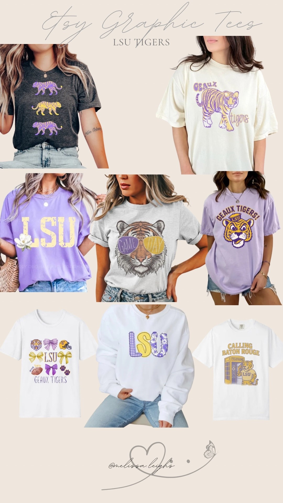 LSU graphic tees from Etsy perfect for game day

College outfit, college football outfit, football game, school spirit, casual style, fall outfit, summer outfit, affordable outfit, outfit inspo, ootd, game Day Outfit, Etsy finds, small business finds, girly outfit, SEC outfit 

#LTKFindsUnder50 #LTKSeasonal #LTKStyleTip