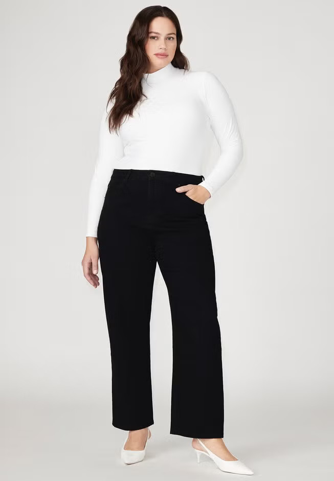 The Naomi Comfort Stretch Straight Leg Jean | Eloquii