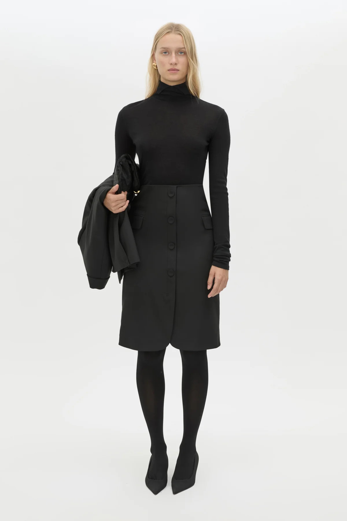 Floret Tailored Midi Skirt in Black - CAMILLA AND MARC® C&M | CAMILLA AND MARC (ANZ)