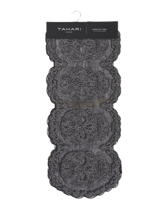 Skulls Embroidered Runner | TJ Maxx