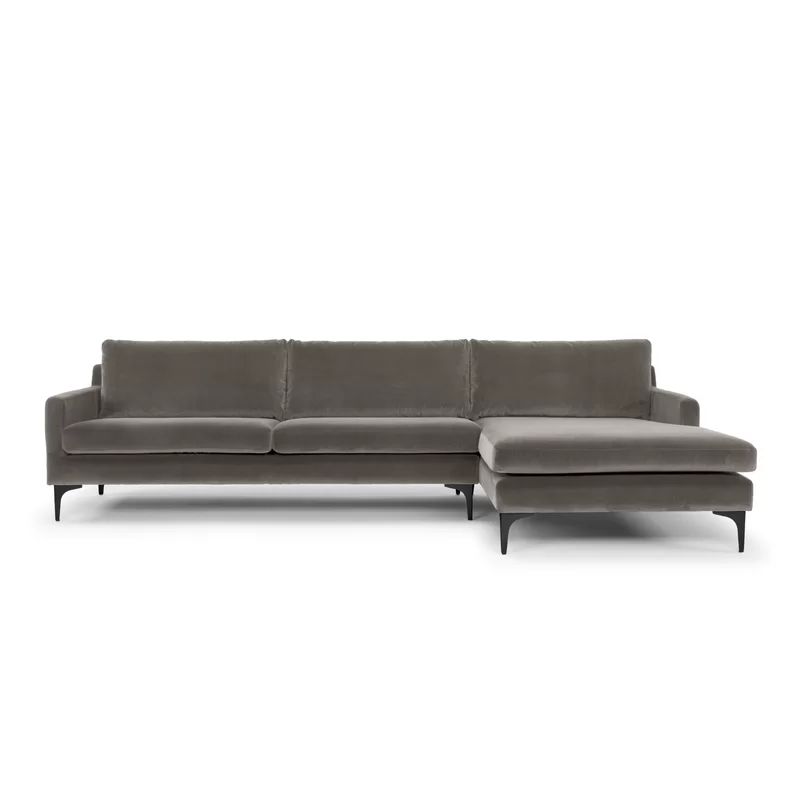 Jasper 119" Wide Velvet Sofa & Chaise | Wayfair North America