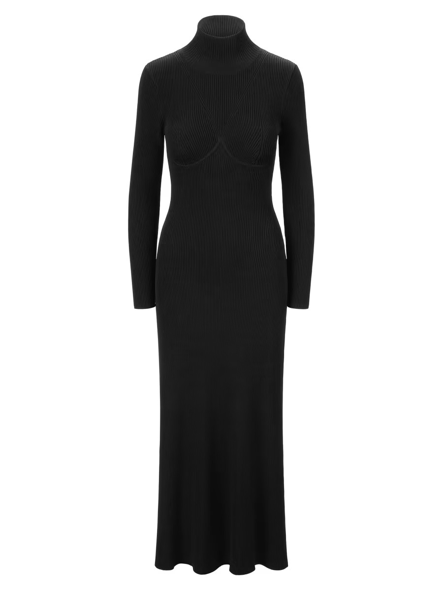 Obsidian Rib-Knit Fit & Flare Maxi Dress | Saks Fifth Avenue