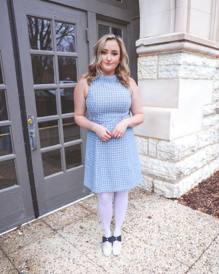 Giving major American girl doll and Blair Waldorf energy haha.

#blairwaldorf #chanel #elizajdresses #nordstrom #tweeddress #classy #classyoutfit #whitetights #calzedonia #chicstyle #classyfashion #workwear #easter #easterdress 

#LTKSeasonal #LTKworkwear