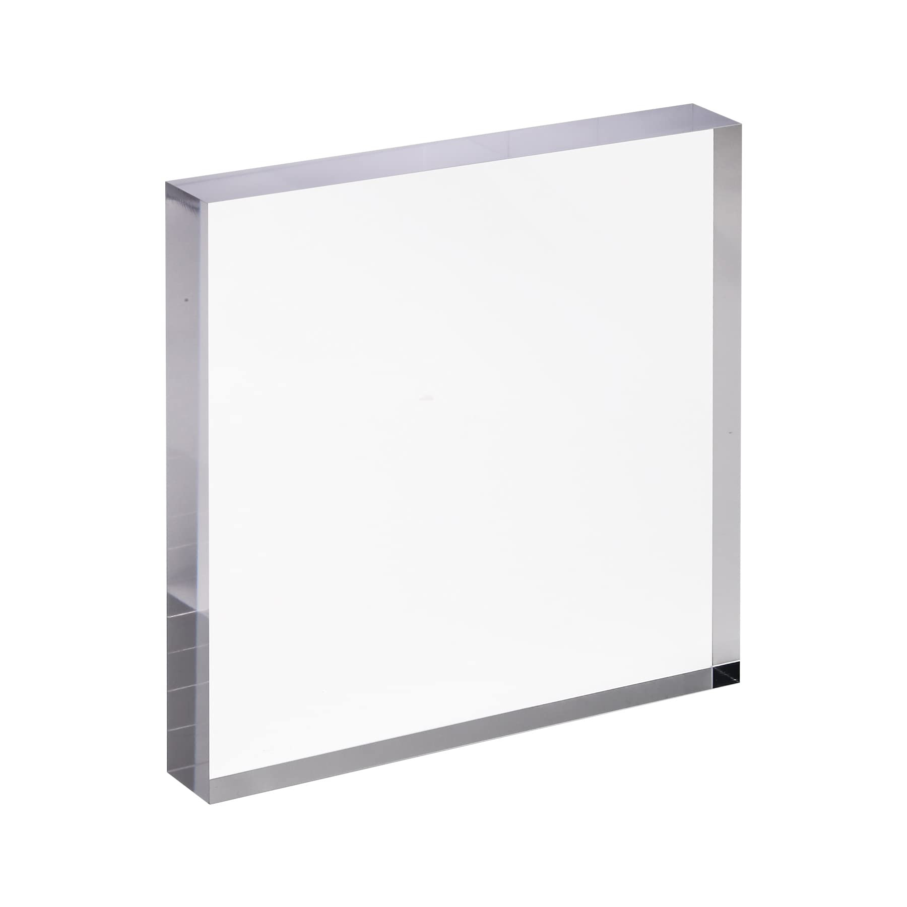 CiaoHER 1in Thickness 7in Square Acrylic Cube Display Block Clear Polished Pedestal Stand Riser Solid Base 7" x 7" x 1", 1 Pack | Amazon (US)