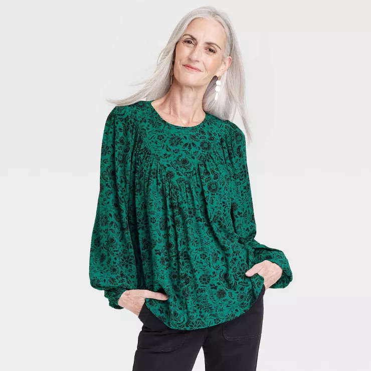 Women's Bishop Long Sleeve Blouse - Knox Rose™ | Target