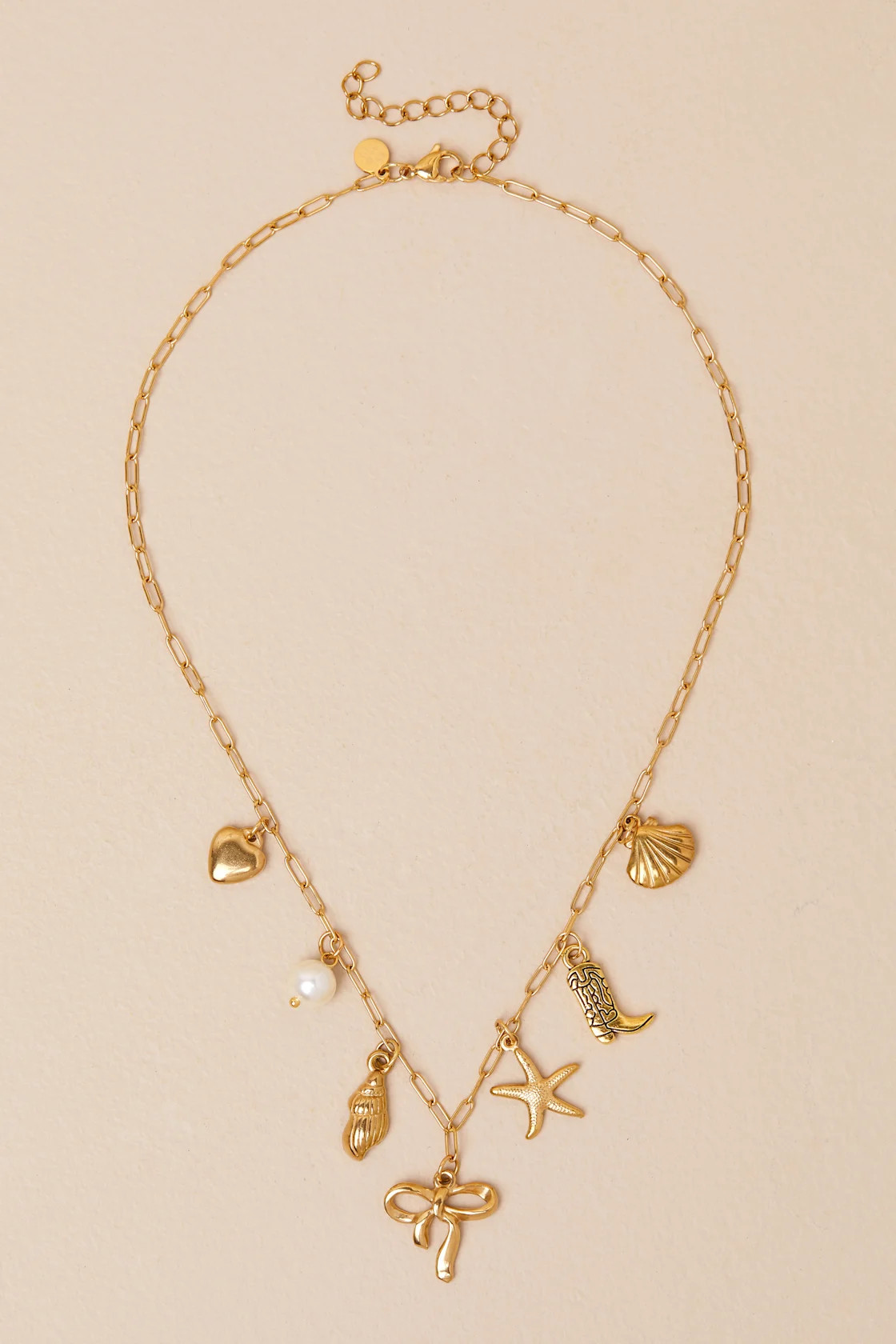 Raye Gold Chain Charm Necklace | Lulus