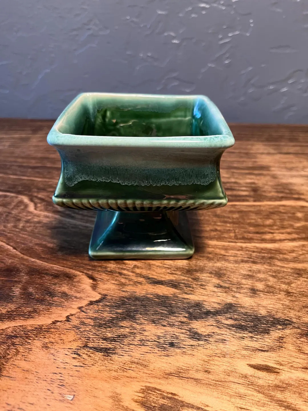 Vintage MCM Green Square Mccoy Planter/vase With Pedestal - Etsy | Etsy (US)