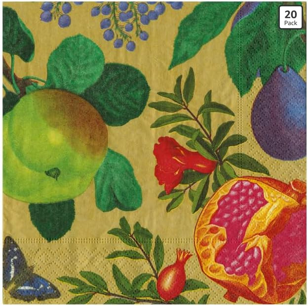 Caspari Royal Orchard Gold Cocktail Napkins - includes 20 Cocktail Napkins | Amazon (US)