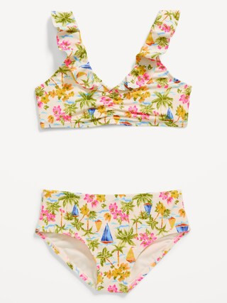Printed Bikini Swim Set for Girls | Old Navy (US)
