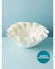 6x13 Capiz Shell Ruffle Edge Decorative Bowl | HomeGoods