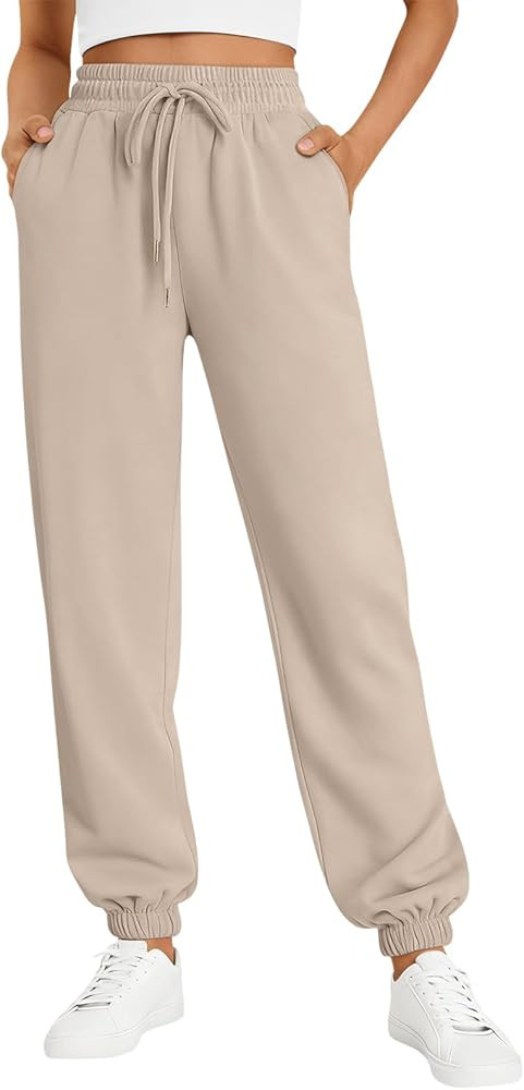 Trendy Queen Women's Sweatpants Athletic Joggers Baggy Pants Lounge Bottom 2026 Fall Fashion with... | Amazon (US)