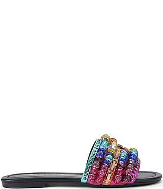 Kurt Geiger London Southbank Beaded Ornament Slide Sandals - 8.5 | Dillard's