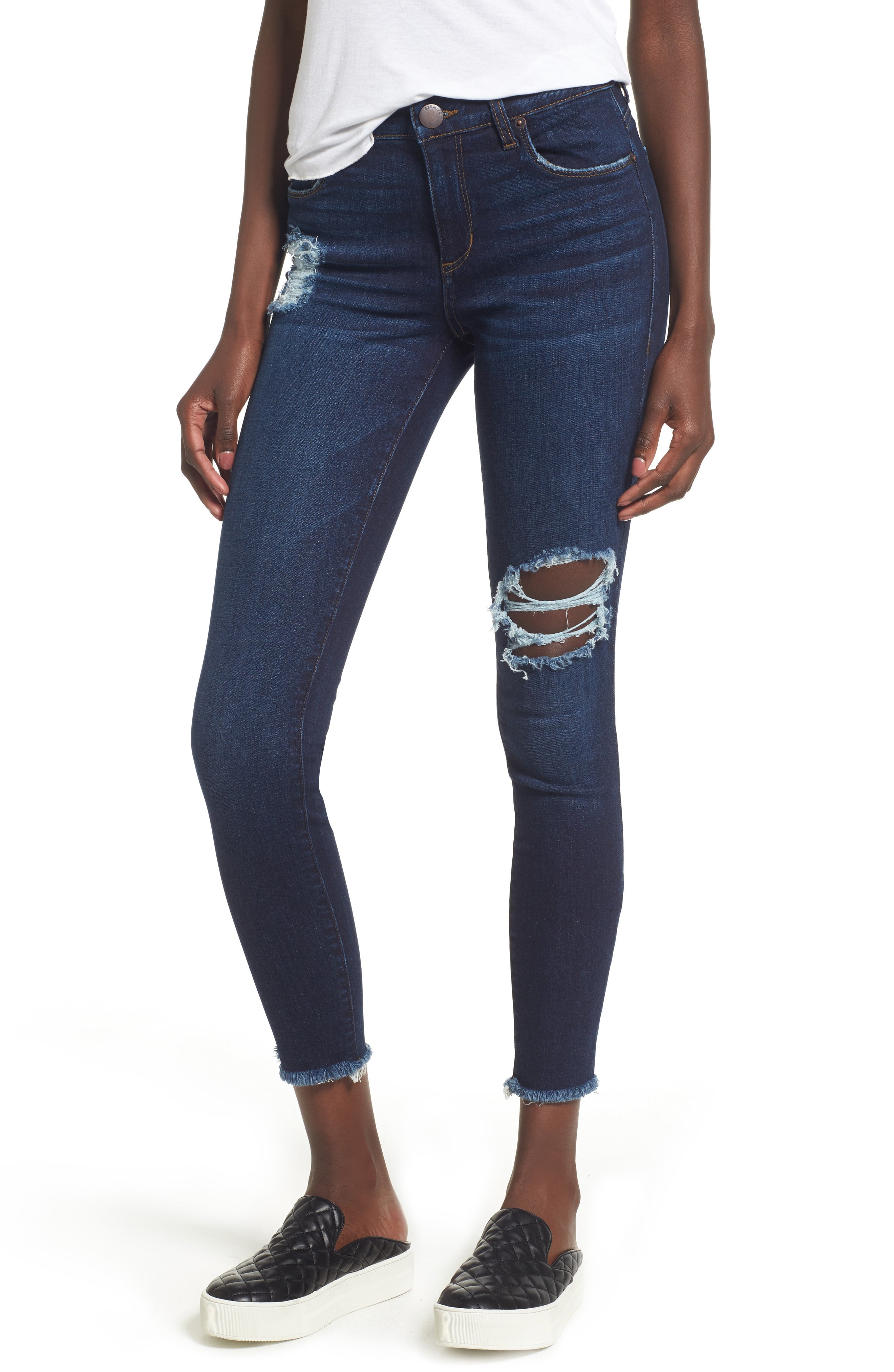 Emma Frayed Hem Ankle Skinny Jeans | Nordstrom