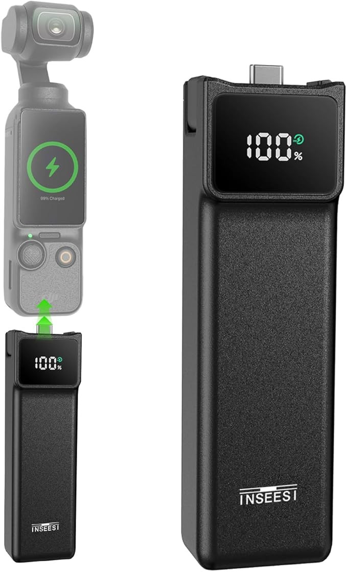 Battery Handle Compatible with DJI Osmo Pocket 3 Accessories, with Digital Screen for Pocket 3 Ba... | Amazon (US)