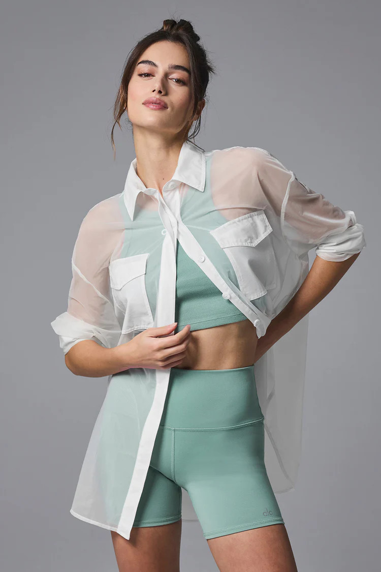 Sheer Effusion Button Down Long Sleeve | Alo Yoga (US)