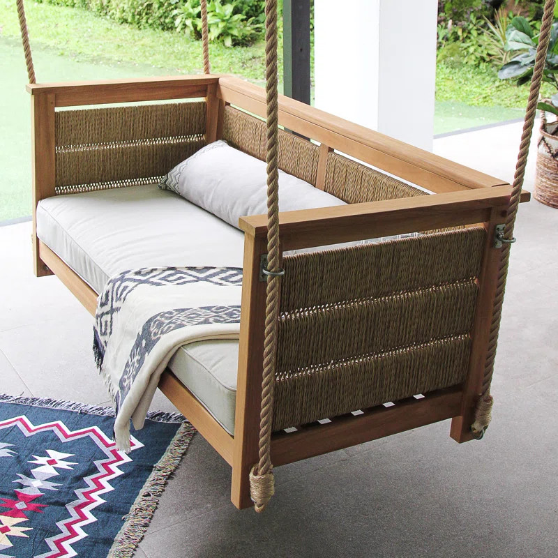 Umber 2 Person Teak Porch Swing | Wayfair North America