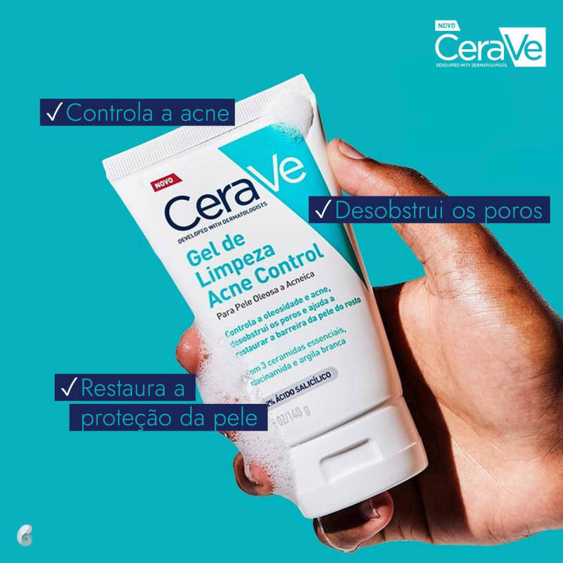 CeraVe Acne Control
             - Gel de Limpeza 140g | Beleza Na Web (BR)