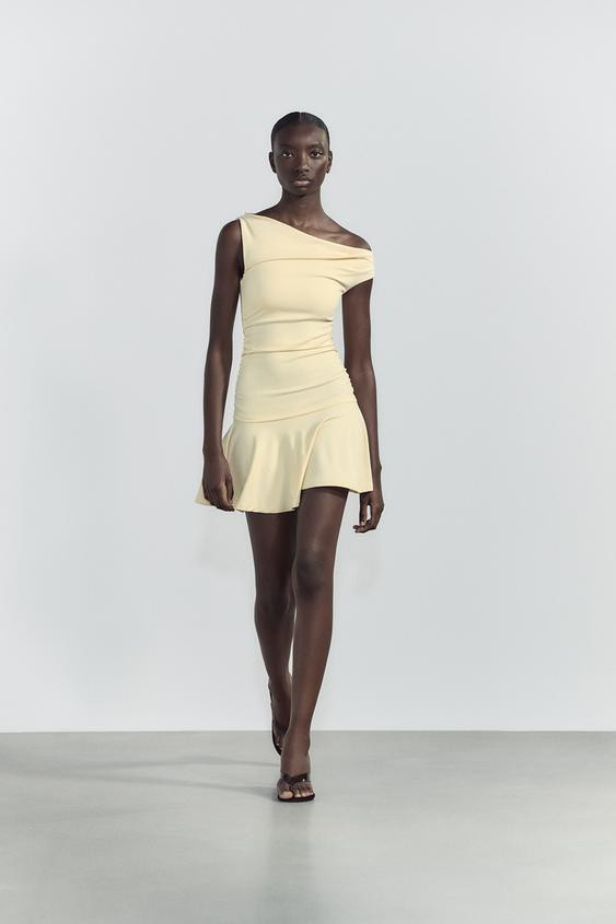 RUCHED TEXTURED DRESS | Zara US