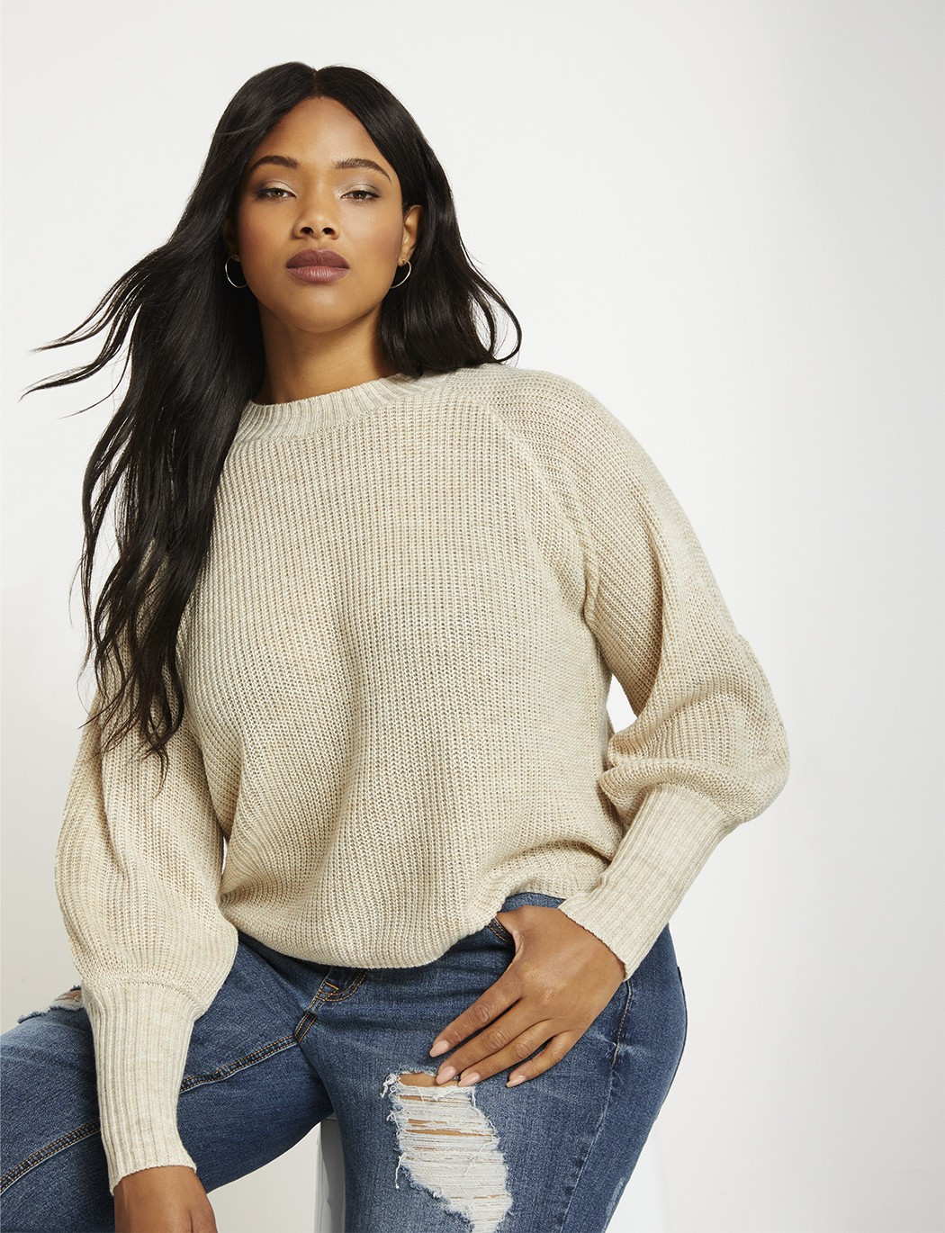 Puff Sleeve Sweater | Eloquii