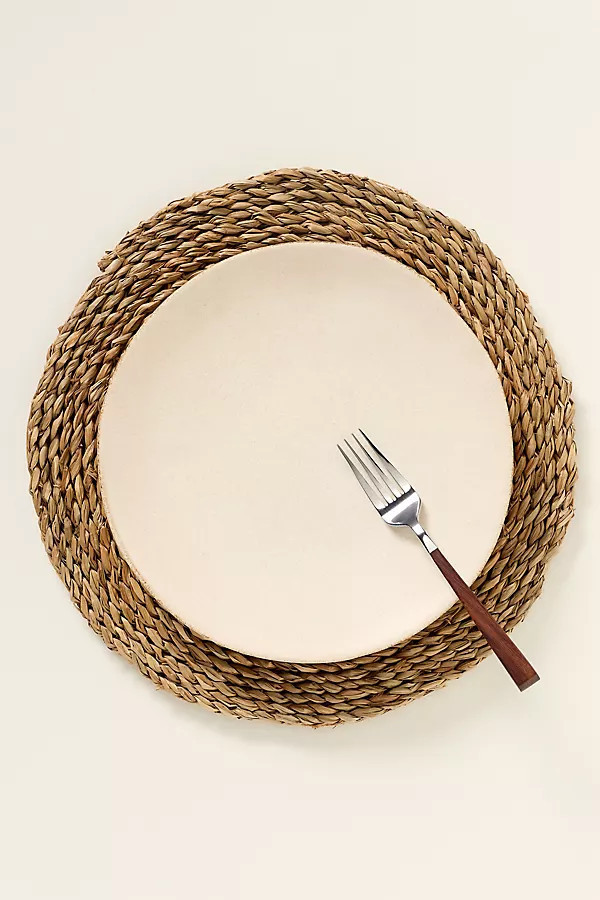 Blue Pheasant Lucian Round Placemat | Anthropologie (US)