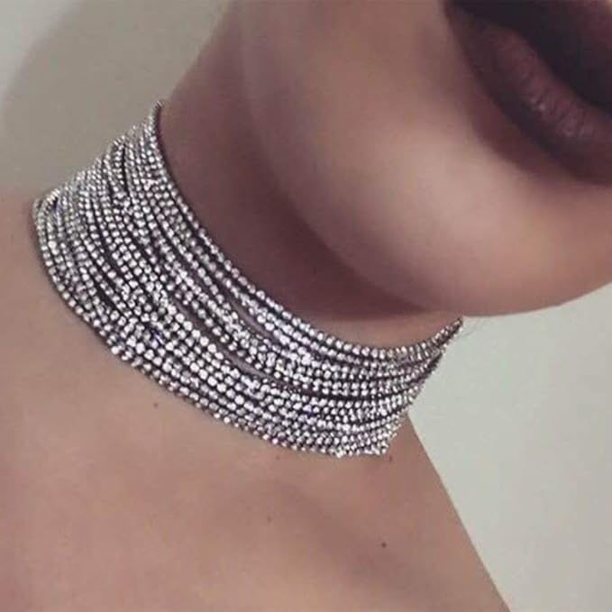 YERTTER Women Chunky Chain Choker Necklace Padheart Chams Toggle Necklace Jewelry Long Necklace f... | Amazon (US)