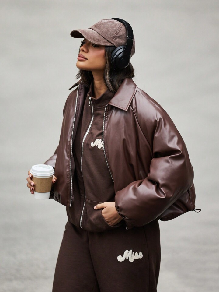 Missguided Brown Bomber | SHEIN