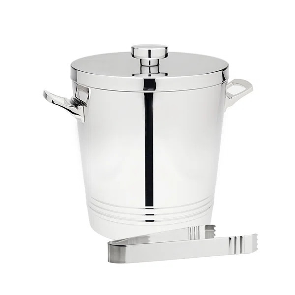 Felwinter Double Walled Ice Bucket With Tongs | Wayfair North America