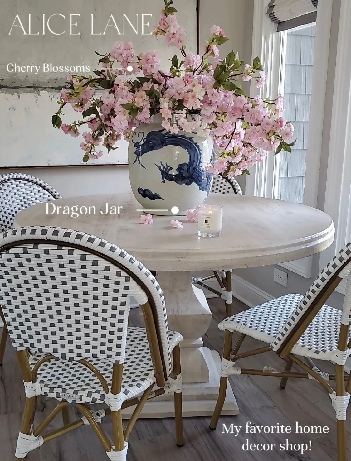 My cherry blossom stems are on sale!! My vase is not availe but I linked similar ones that are in same too!! Round pedestal table, kitchen, dining room, spring decor, Alice lane sale!!

#LTKSaleAlert #LTKHome