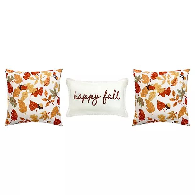 Celebrate Together™ Fall 3-Pack Happy Fall Throw Pillow Set | Kohl's