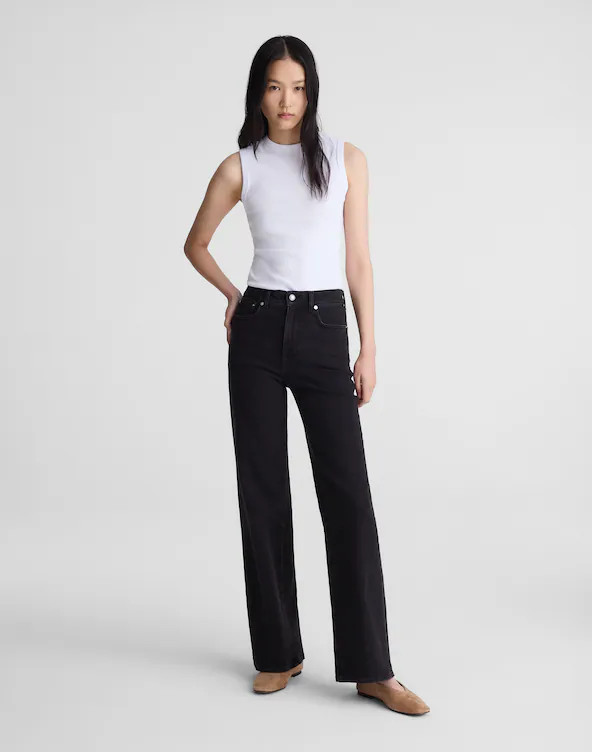 The Wide-Leg Jean in Super Stretch Denim | Madewell