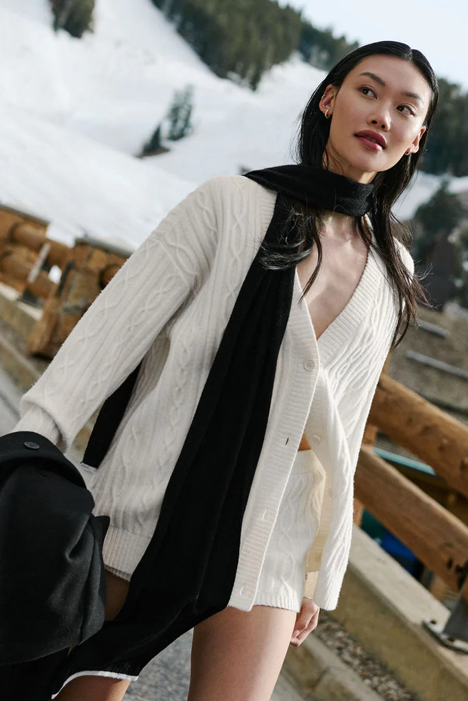 Cable Knit Winter Bliss Cardigan - Ivory | Alo Yoga (US)