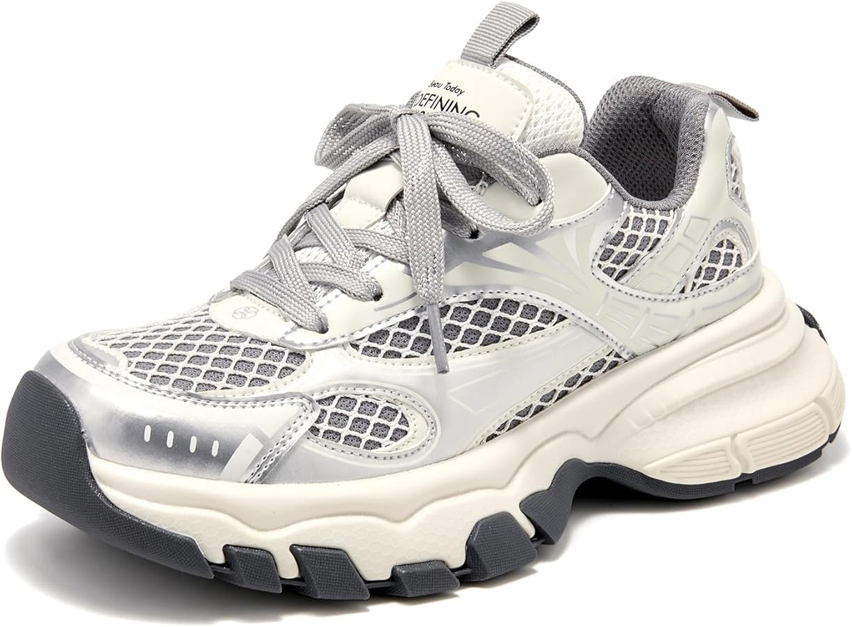 BEAU TODAY Walking Sneakers for Women Fashion Walking Shoes Chunky Platform Sneakers for Women Co... | Amazon (US)