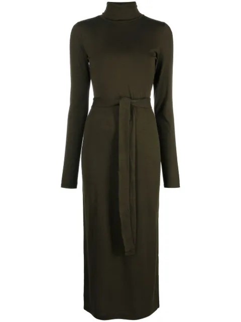 Polo Ralph Lauren Belted roll-neck Knitted Dress - Farfetch | Farfetch Global