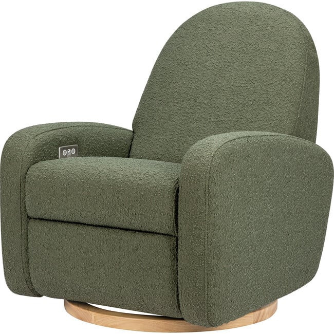 Babyletto | Nami Electronic Recliner & Swivel Glider w/ Usb Port, Olive Light Wood Base (Green) | Maisonette | Maisonette