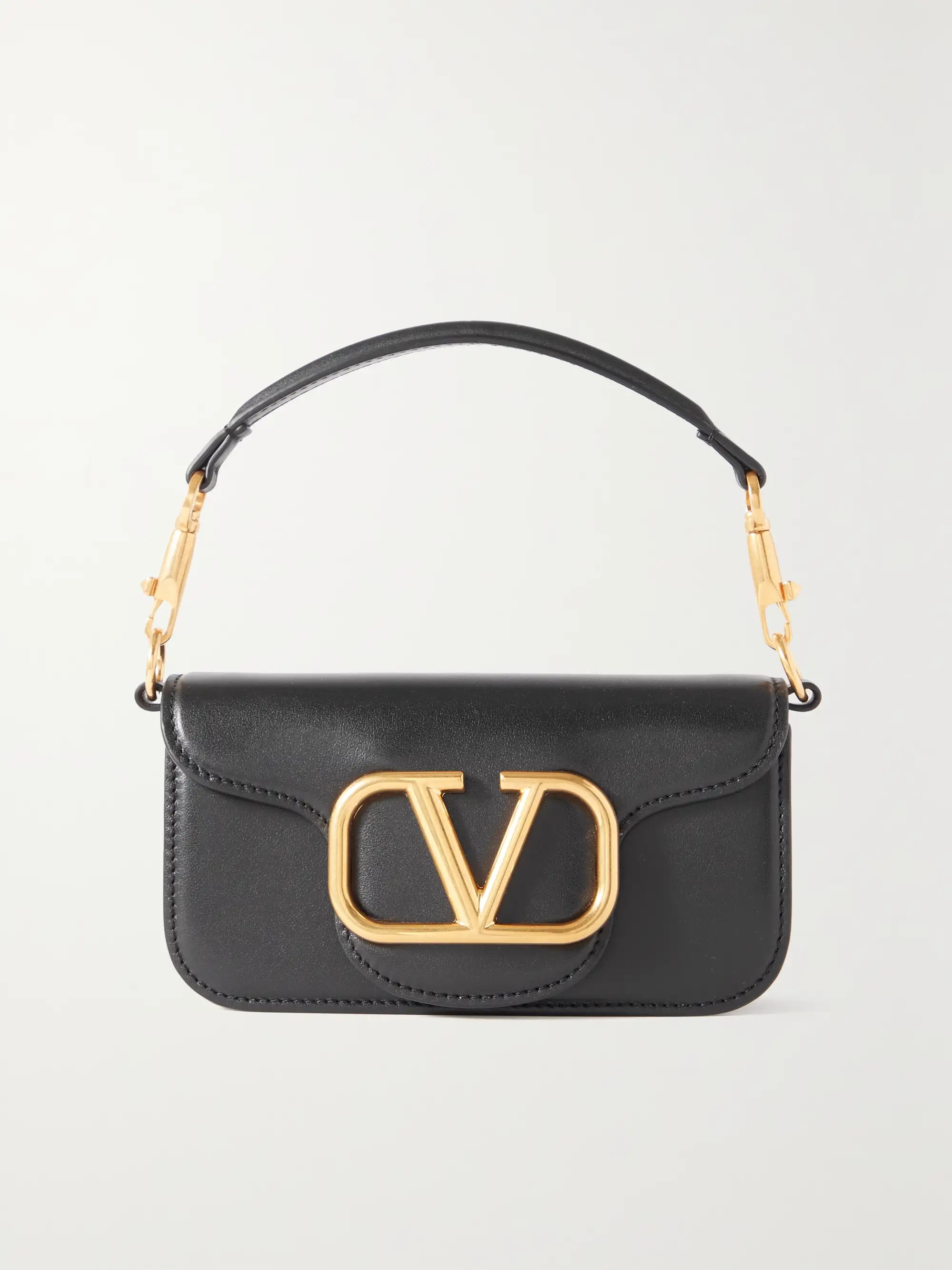 Valentino Garavani VLOGO leather shoulder bag | NET-A-PORTER (UK & EU)
