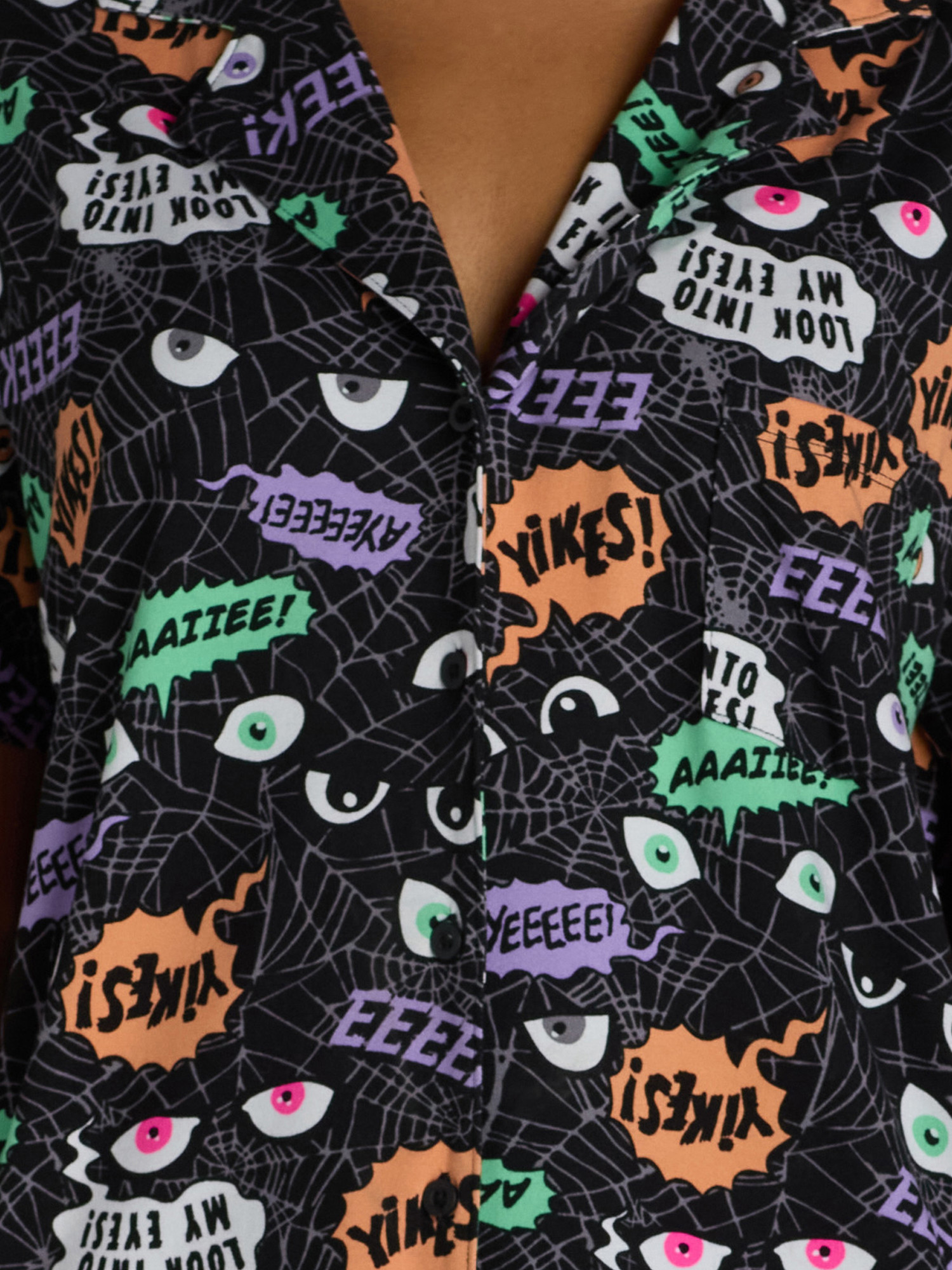 Halloween Women’s Spider Web Print Shorty Pajama Set from Way to Celebrate, 2-Piece, Sizes XS-3... | Walmart (US)