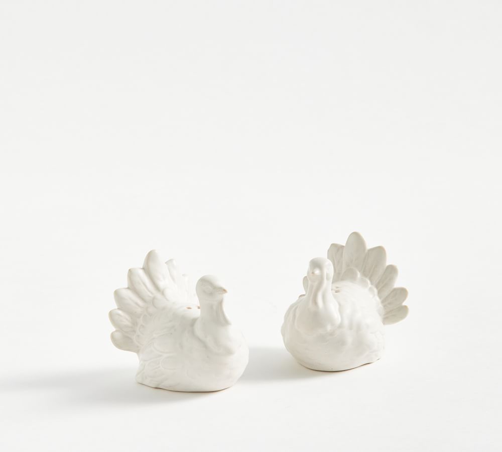 Rustic Turkey Shaped Stoneware Salt &amp; Pepper Shakers | Pottery Barn (US)