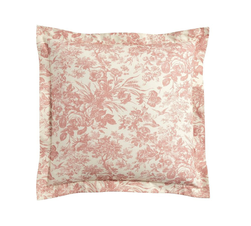 Sorrel Toile Sham, Rosewood, Euro, Set of 2 | Pottery Barn (US)