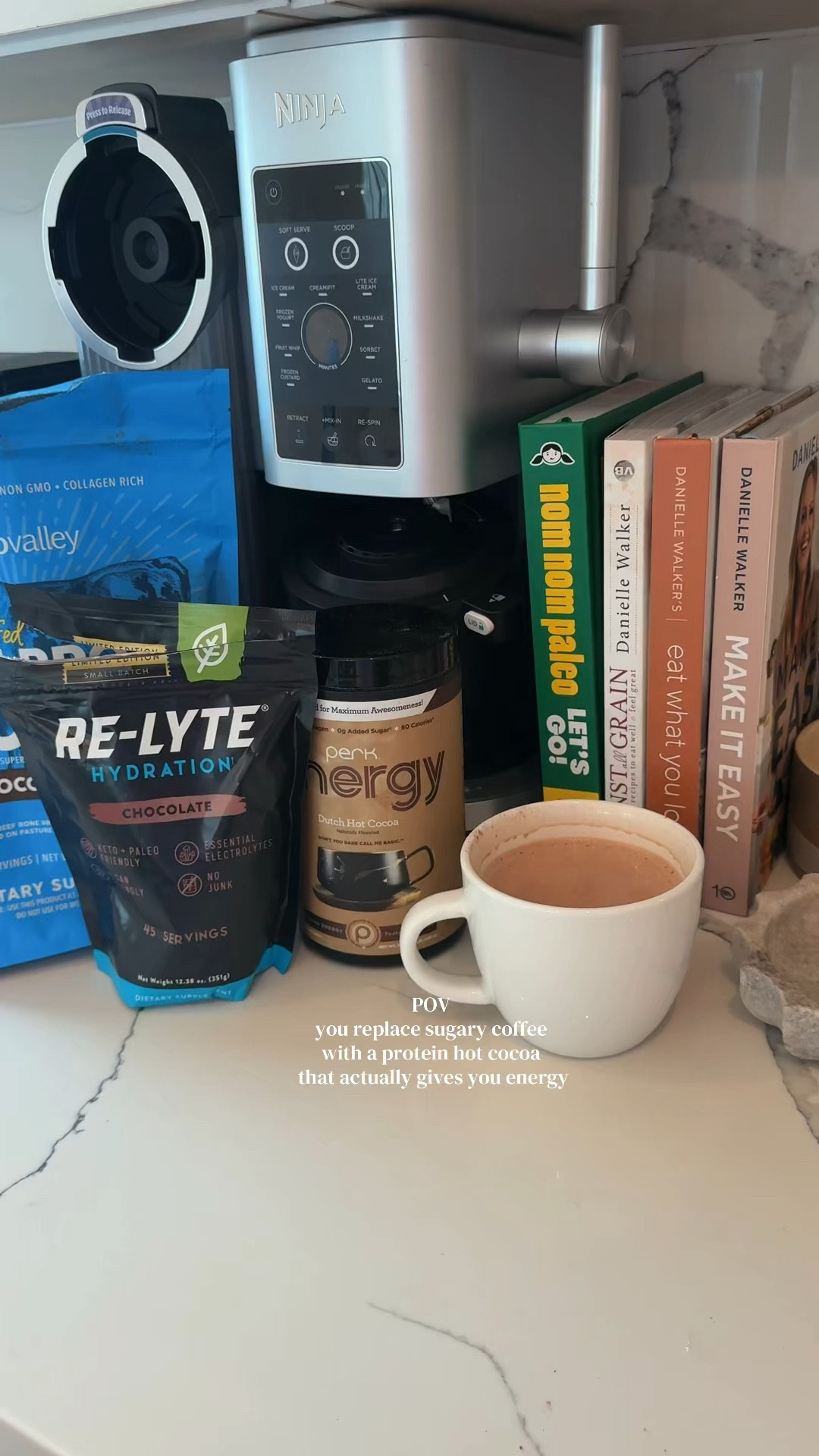 My go-to morning drink lately 🤎

I stopped drinking coffee and started making this instead and it honestly keeps me way more energized. 

What’s in it:
• bone broth
• chocolate protein powder
• chocolate electrolytes
• perk energy coco 

High protein, minerals, and clean energy all in one cup ☕️ 

#wellness #coffee #morningroutine  