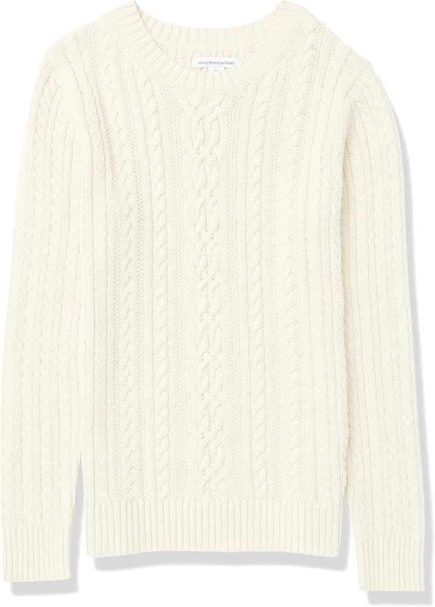 Amazon Essentials Women's Fisherman Cable Long-Sleeve Crewneck Sweater | Amazon (US)