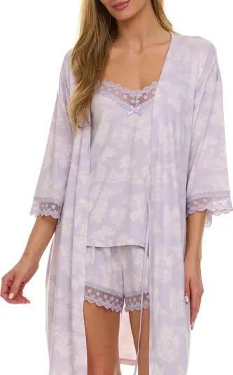 Flora Nikrooz Willa Short Pajamas & Robe Travel Set | Nordstrom | Nordstrom