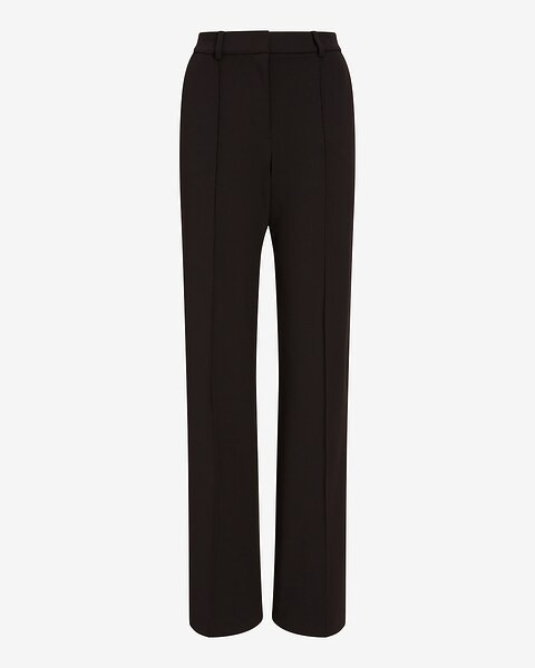 High Waisted Pintuck Straight Leg Trouser Pant | Express