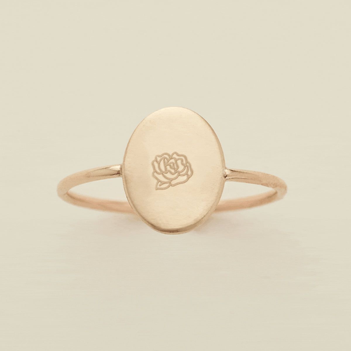 Made By Mary Oval Customized Ring | Hand Stamped, Gold-Filled & Silver | Made by Mary (US)