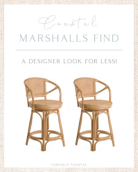 These rattan swivel stools just landed at Marshalls and they are just $400 for the set ($200 per stool)! Use code SHIP89 for free shipping!
-
Beach home decor, beach house furniture, summer home decorations, coastal decor, beach house decor, beach decor, beach style, coastal home, coastal home decor, coastal decorating, coastal house decor, kitchen, coastal stools, rattan stools, rattan counter stools, woven bar stools, counter stools under $200, counter stools under $250, counter stools under $200, kitchen stools, bar stools under $250, bar stools under $300, affordable stools, affordable kitchen stools, stools on sale, affordable furniture, designer dupe, designer look for less, serena & lily dupe, serena & lily stool dupe, marshalls finds, marshalls stools, swivel stools under $200, swivel stools under $250, swivel stools under $300, affordable swivel stools

#LTKhome #LTKstyletip #LTKfamily