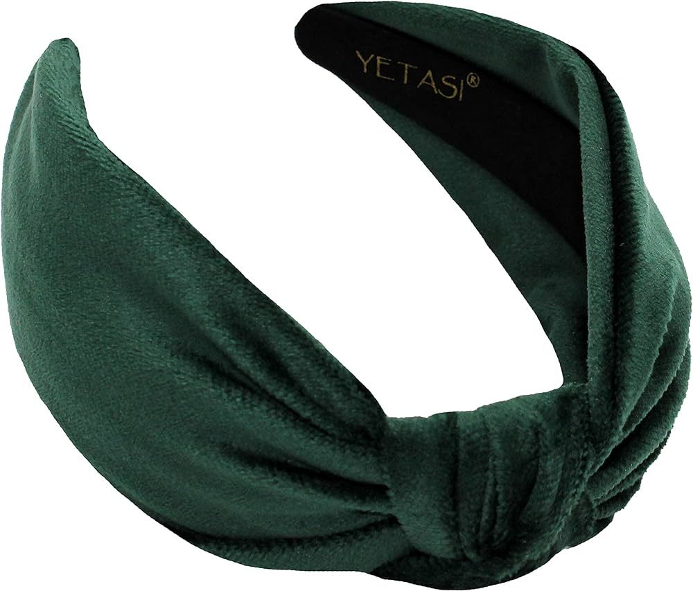 YETASI Green Headband is Chic. Velvet Knotted Headbands for Women are Trendy. Velvet Headbands fo... | Amazon (US)