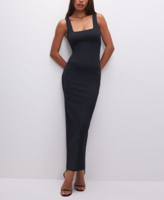 Good American Women's Square-Neck Scuba Maxi Dress - Macy's | Macy's