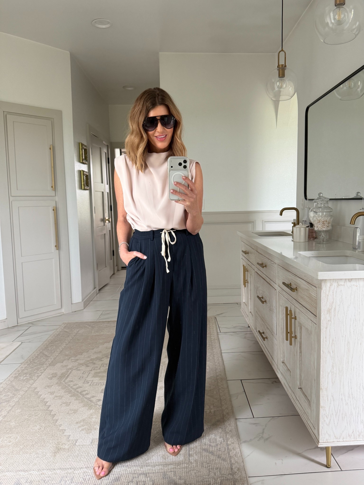 Small top and small pant in regular length 

#LTKOver40